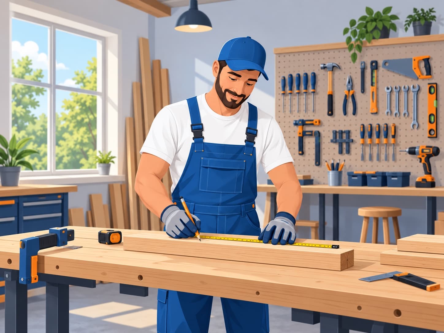 Carpentry professional at work